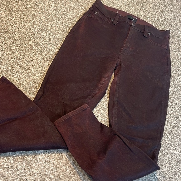 7 For All Mankind metallic brown skinny jeans - Picture 3 of 5